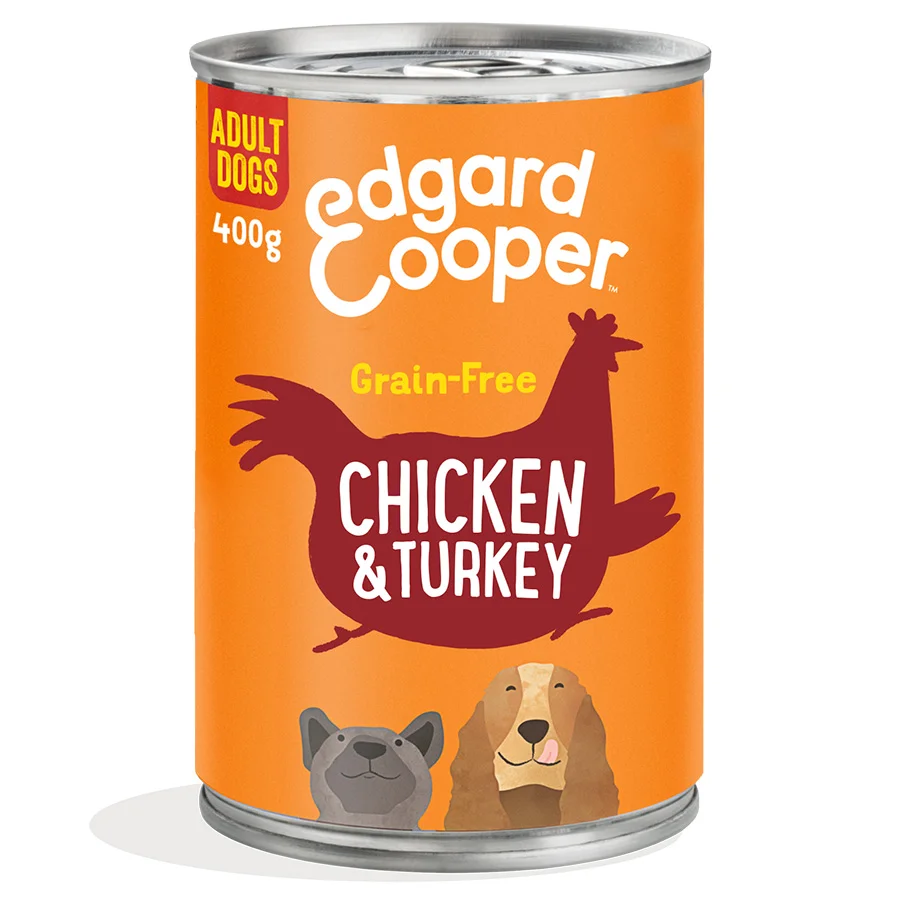 Refined Edgard Cooper Grain Adult Wet Dog Food Chicken Turkey 400g Secure