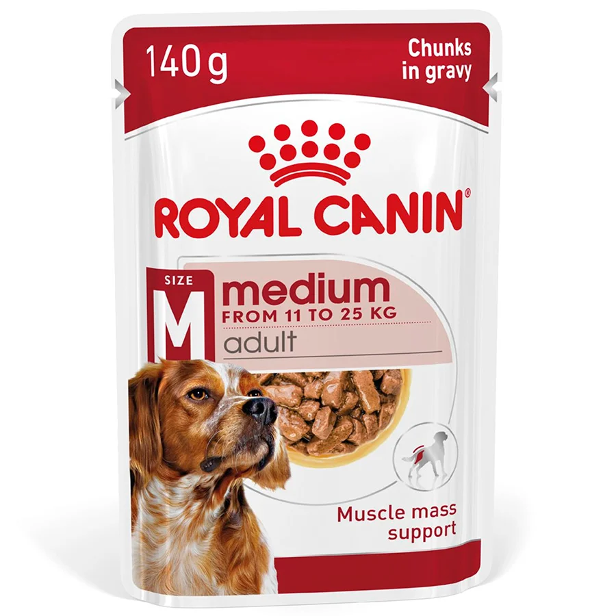 Elegant Royal Canin Medium Breed Adult Wet Dog Food Chunks In Gravy 10x140g Sustainable
