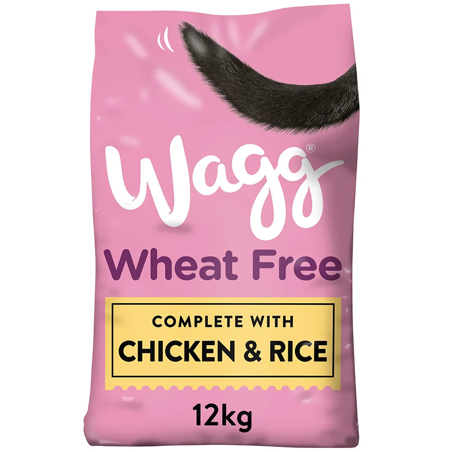 Trusted Wagg Complete Sensitive Wheat Dry Dog Food Chicken Rice 12kg Soft