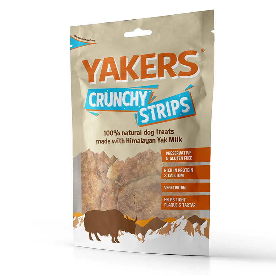 Powerful Yakers Himalayan Crunchy Strips Dog Treats 70g Premium Material