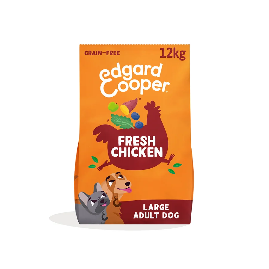 Enhanced Edgard Cooper Grain Adult Dry Dog Food Chicken 12kg Secure