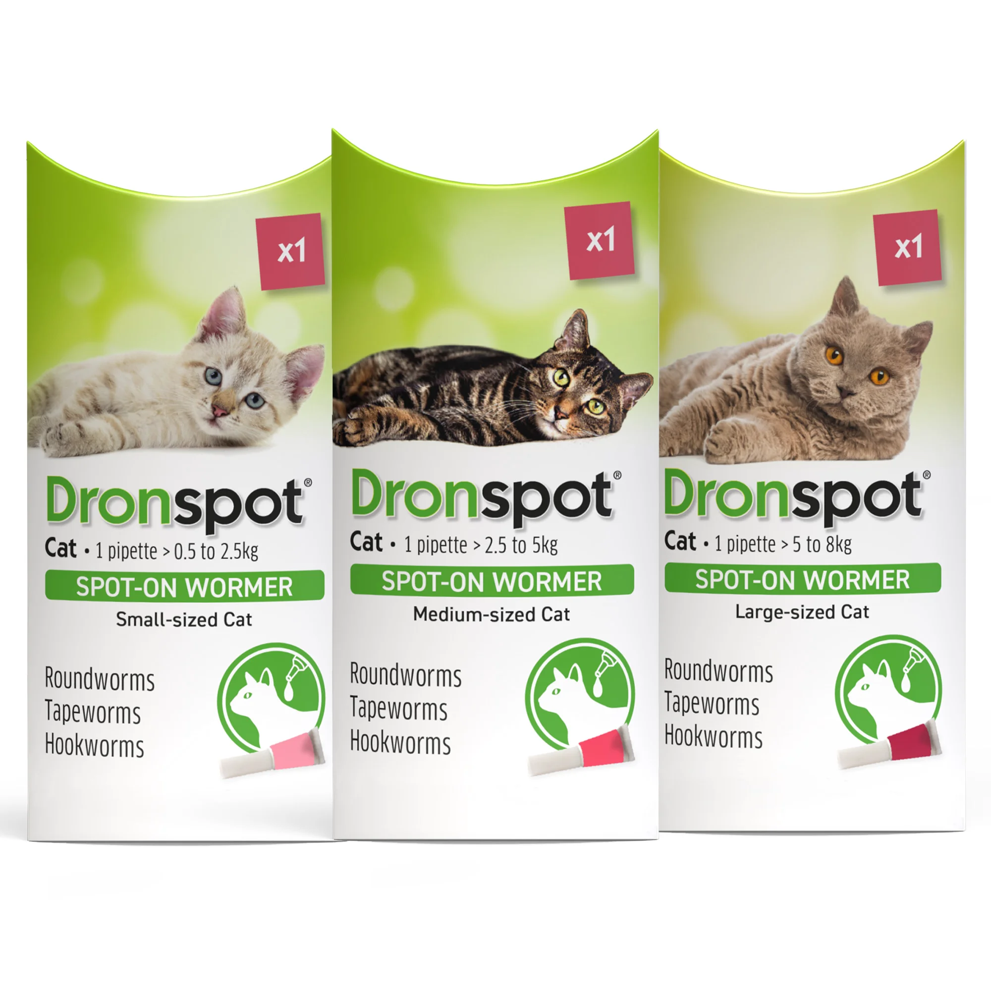 Premium Dronspot Spot-On Cat Worming Treatment Trusted