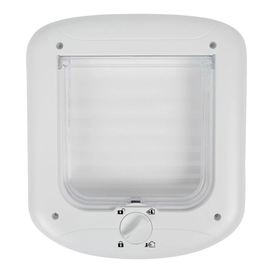 High-Performance Pawise 4 Way Lockable Cat Flap White Carefully Designed