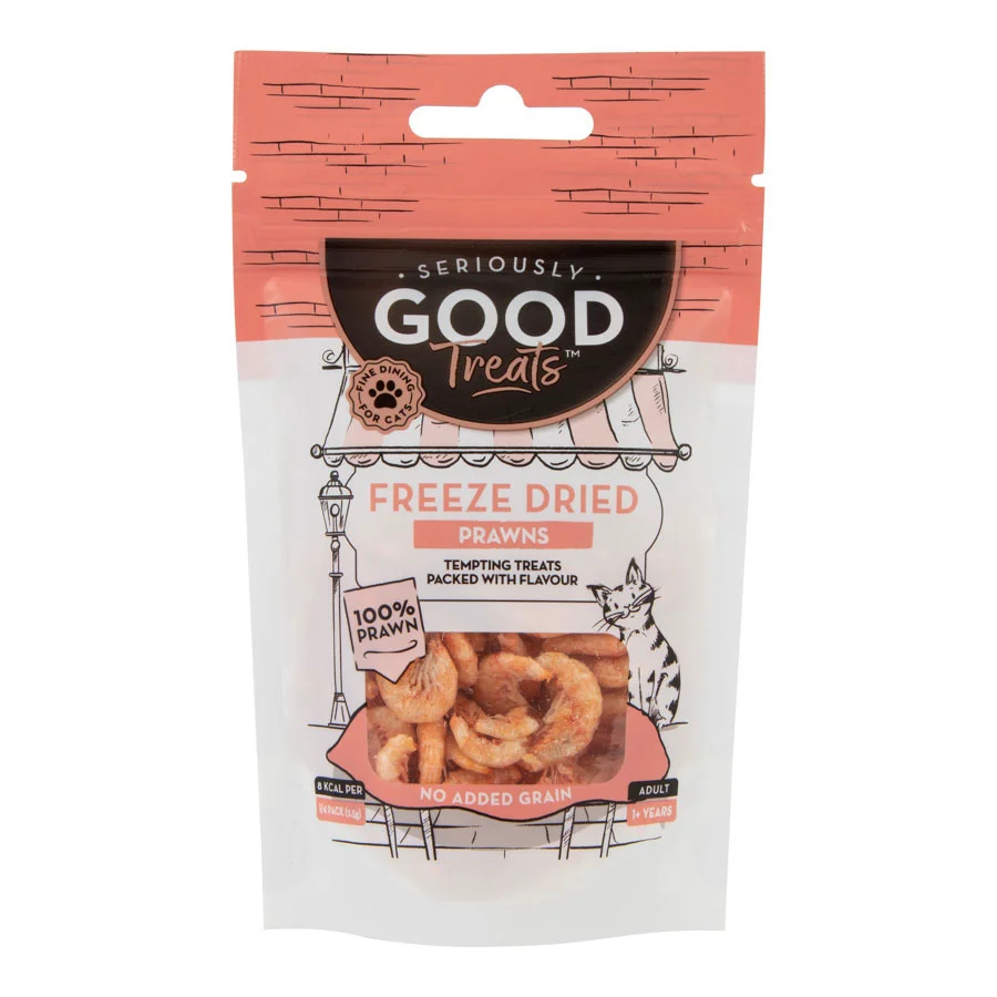 Premium Seriously Good ze Dried Cat Treats Prawn 10g Lightweight