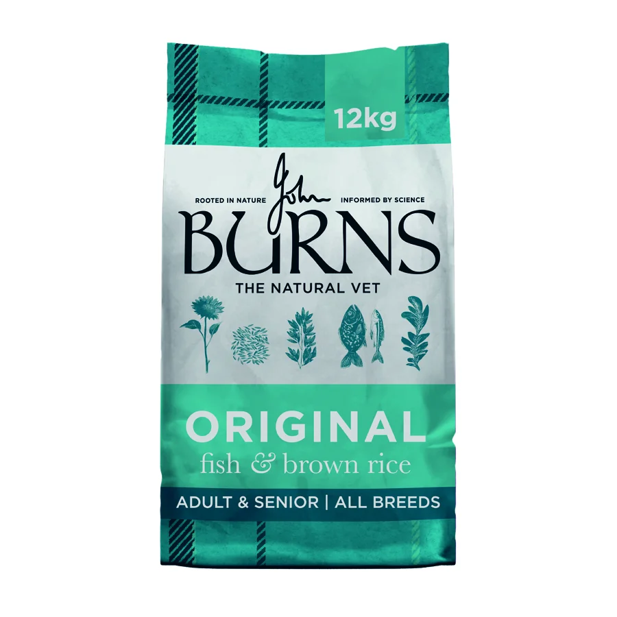 Fast Burns Dry Dog Food Fish Brown Rice 12kg Original