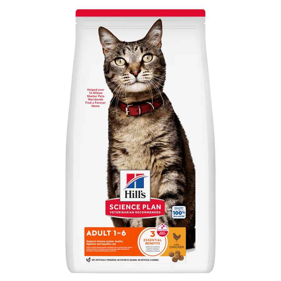 Exceptional Hill x27 s Science Plan Adult Dry Cat Food Chicken 10kg Traditional