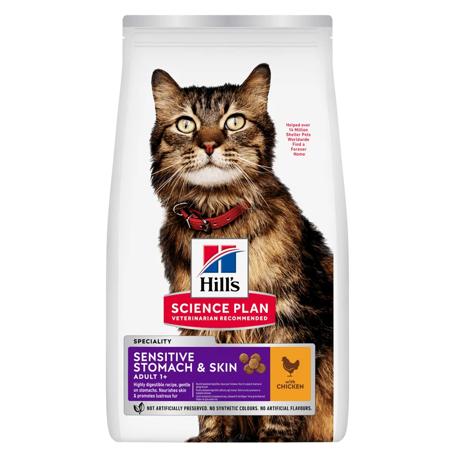 User-Friendly Hill x27 s Science Plan Sensitive Stomach Skin Dry Adult Cat Food 7kg Reusable