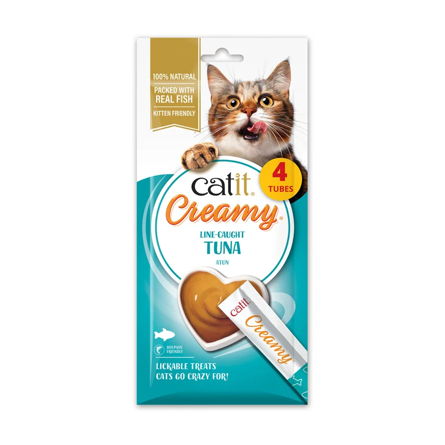Casual Catit Creamy Lickable Cat Treats Tuna 4x10g Lightweight