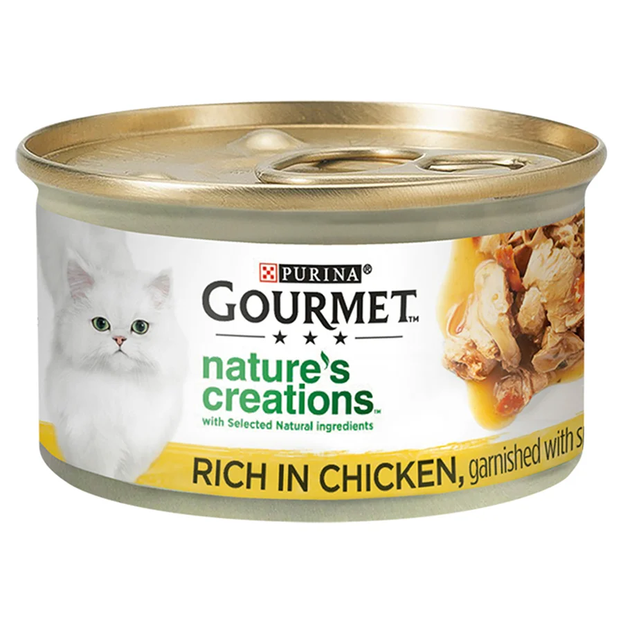 Easy-to-Use Gourmet Nature x27 s Creations Adult Cat Wet Food Chicken Tomatoes 85g Effective