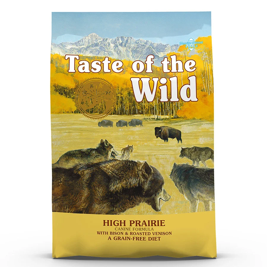 Lightweight Taste of the Wild High Prairie Grain Dry Dog Food Venison Bison 12.2kg Elite