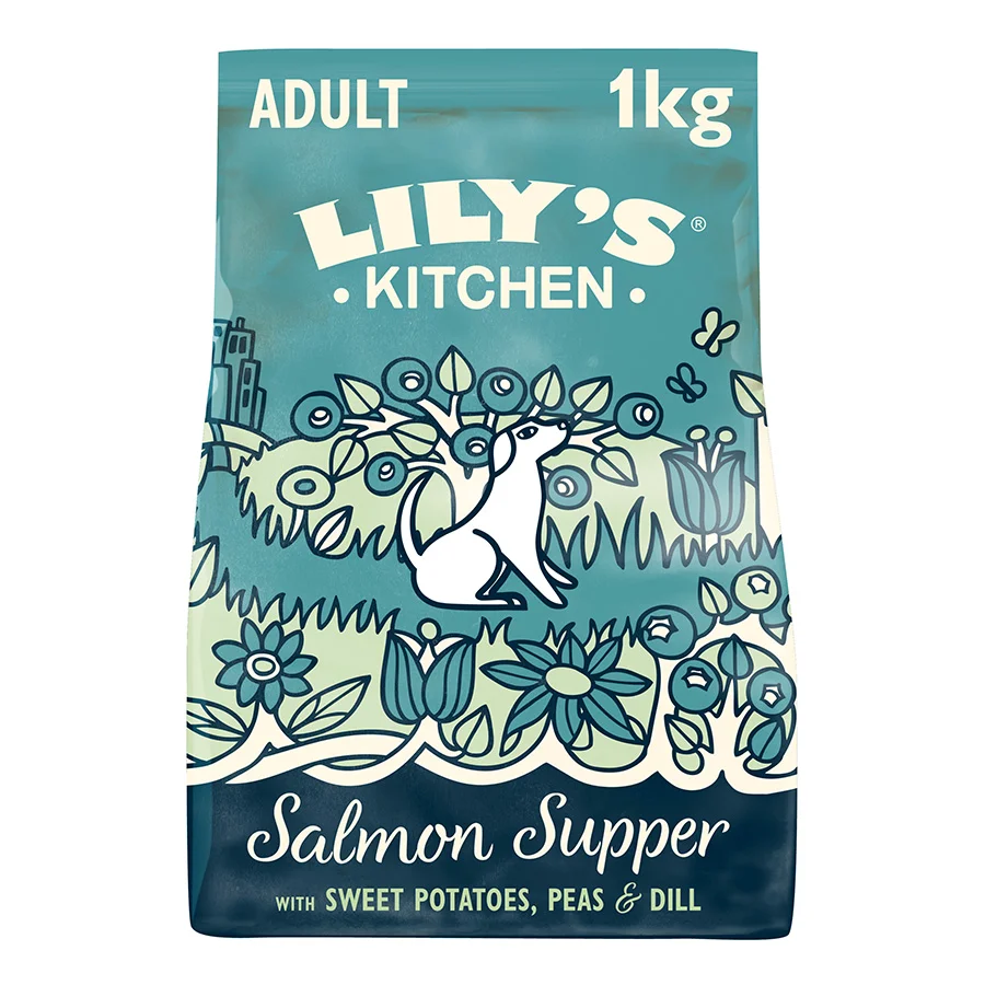 Unique Lily x27 s Kitchen Supper Adult Dry Dog Food Salmon 1kg World-Class