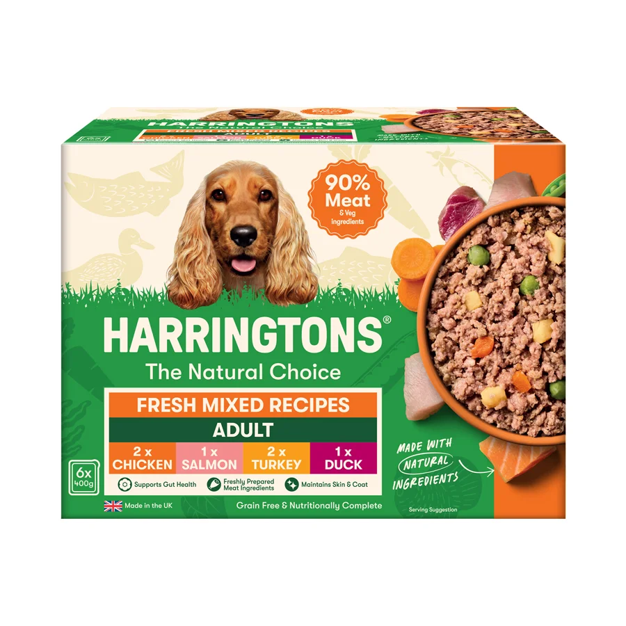 Consistent Harringtons Grain Wet Dog Food Mixed Selection 6x400g Functional