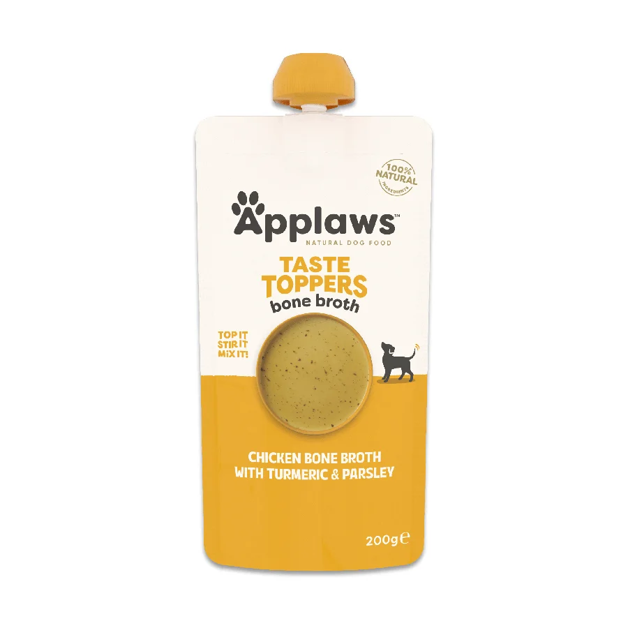 Top-Quality Applaws Taste Toppers Wet Dog Food Chicken Bone Broth 200g Long-Lasting