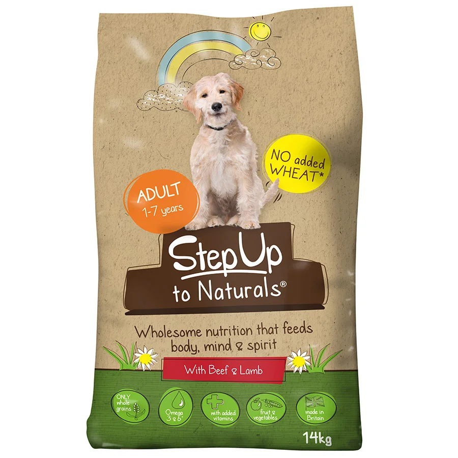 Fast Step Up Naturals Dry Adult Dog Food Beef Lamb 14kg Trendy