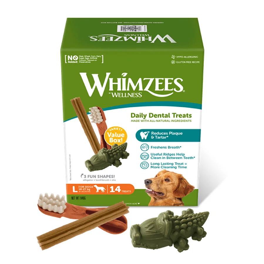Trusted Whimzees Daily Dental Variety Box Large Dogs 14 Pack 840g Professional