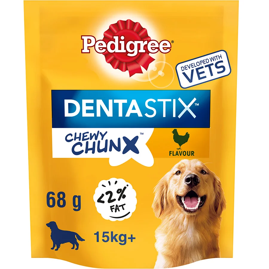 Durable Pedigree Dentastix Chewy Chunx Maxi Adult Dog Treats Chicken 68g High-Grade