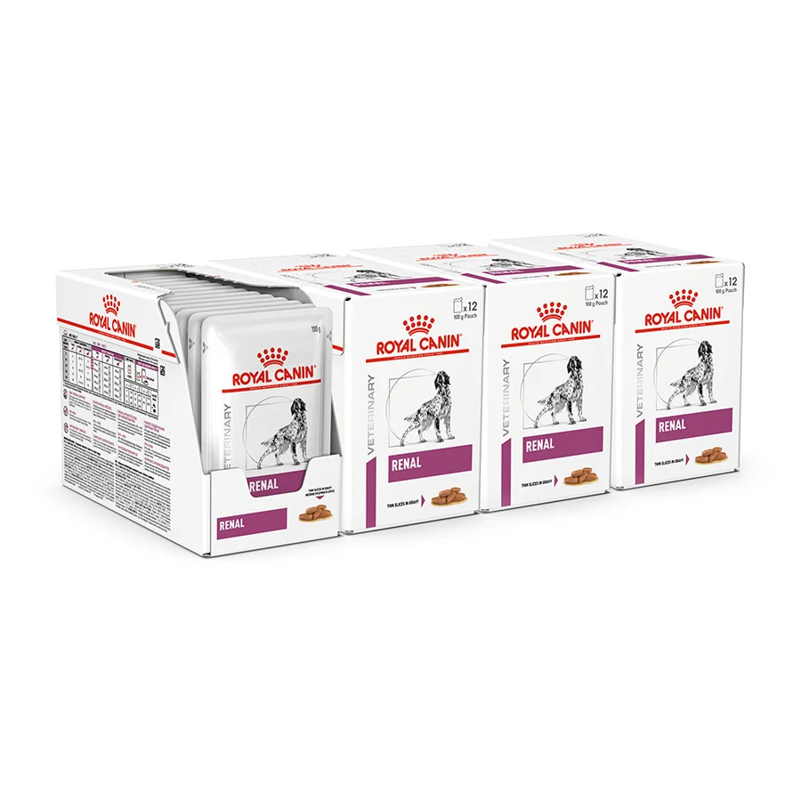 Healthy Royal Canin Veterinary Renal Adult Wet Dog Food 48x100g Powerful