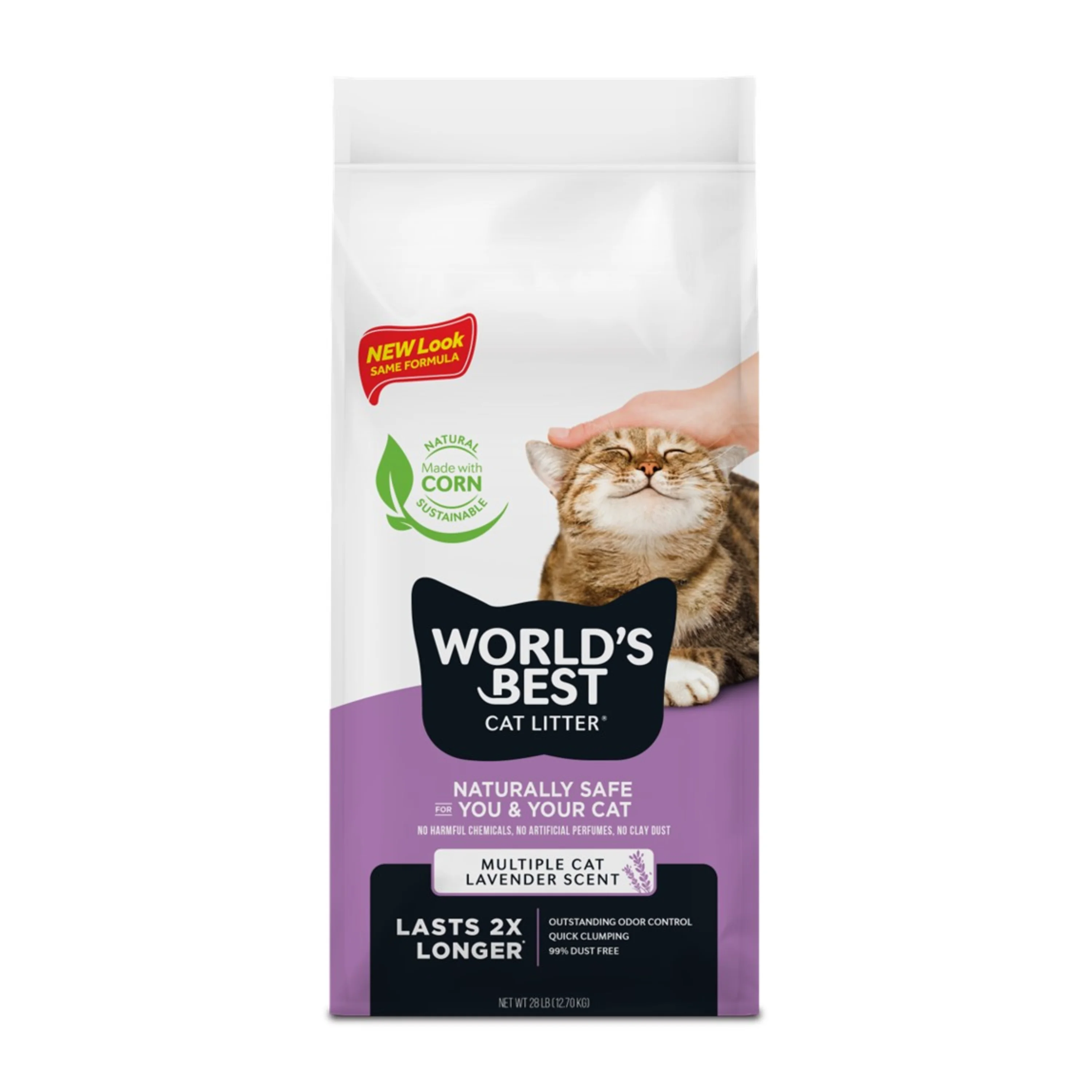 High-Performance World x27 s Quick Clumping Lavender Cat Litter 12.7kg Long-Lasting