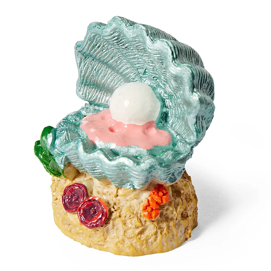 Traditional Aqua Town Open Clam with Pearl Aquarium Ornament Carefully Designed