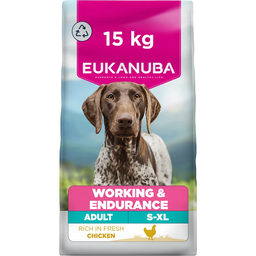 Effective Eukanuba Daily Care Working Endurance Adult Dry Dog Food Chicken 15kg Fine Crafted