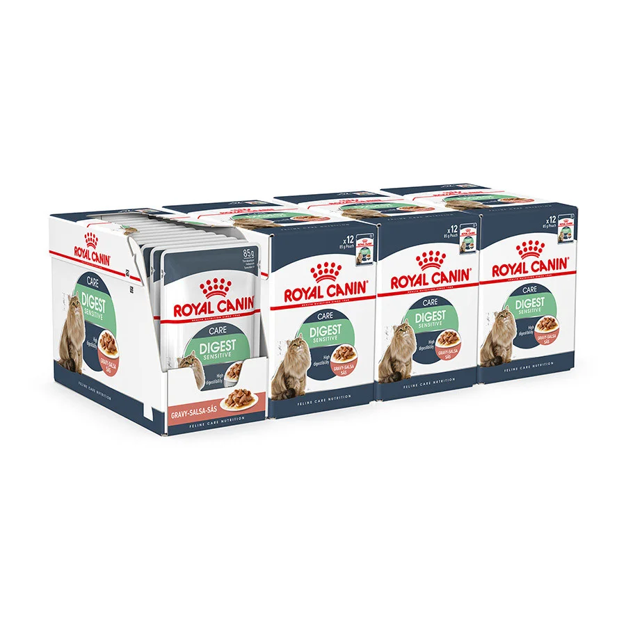 Effective Royal Canin Feline Digest Sensitive Wet Adult Cat Food Gravy 48x85g Official