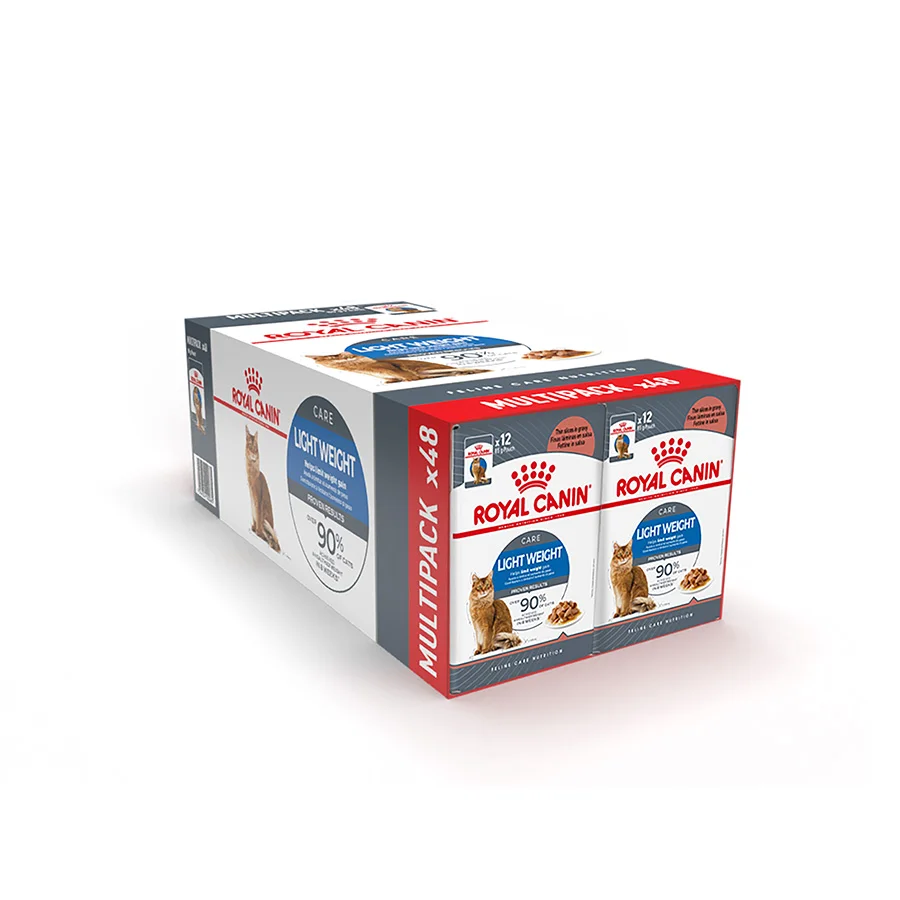 Flexible Royal Canin Feline Light Weight Wet Adult Cat Food Gravy 48x85g Reusable