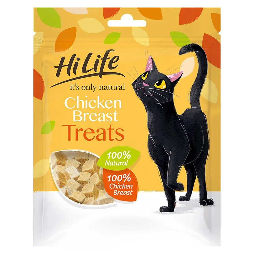 Breathable HiLife It x27 s Only Natural Grain Cat Treats Chicken Breast 10g Trendy
