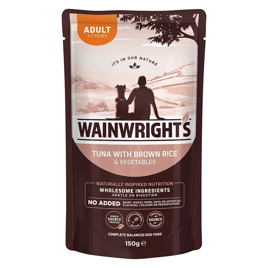 Modern Wainwright x27 s Wet Adult Dog Food Tuna with Brown Rice 150g Contemporary