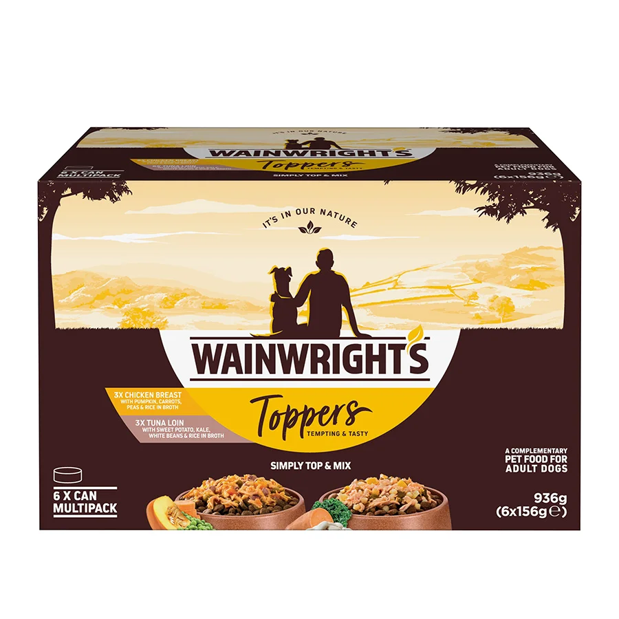 Healthy Wainwright x27 s Toppers Adult Wet Dog Food 6x156g Premium Material