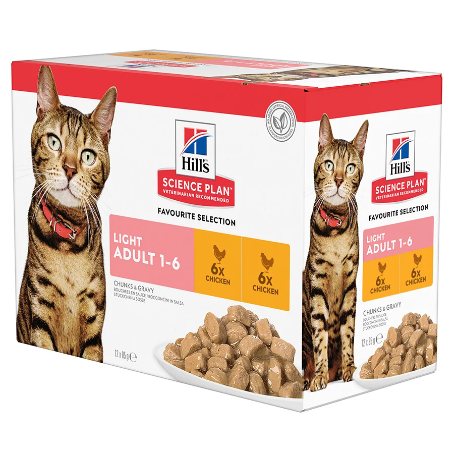 Detailed Hill x27 s Science Plan Light Adult Wet Cat Food Chicken 12 Pack World-Class