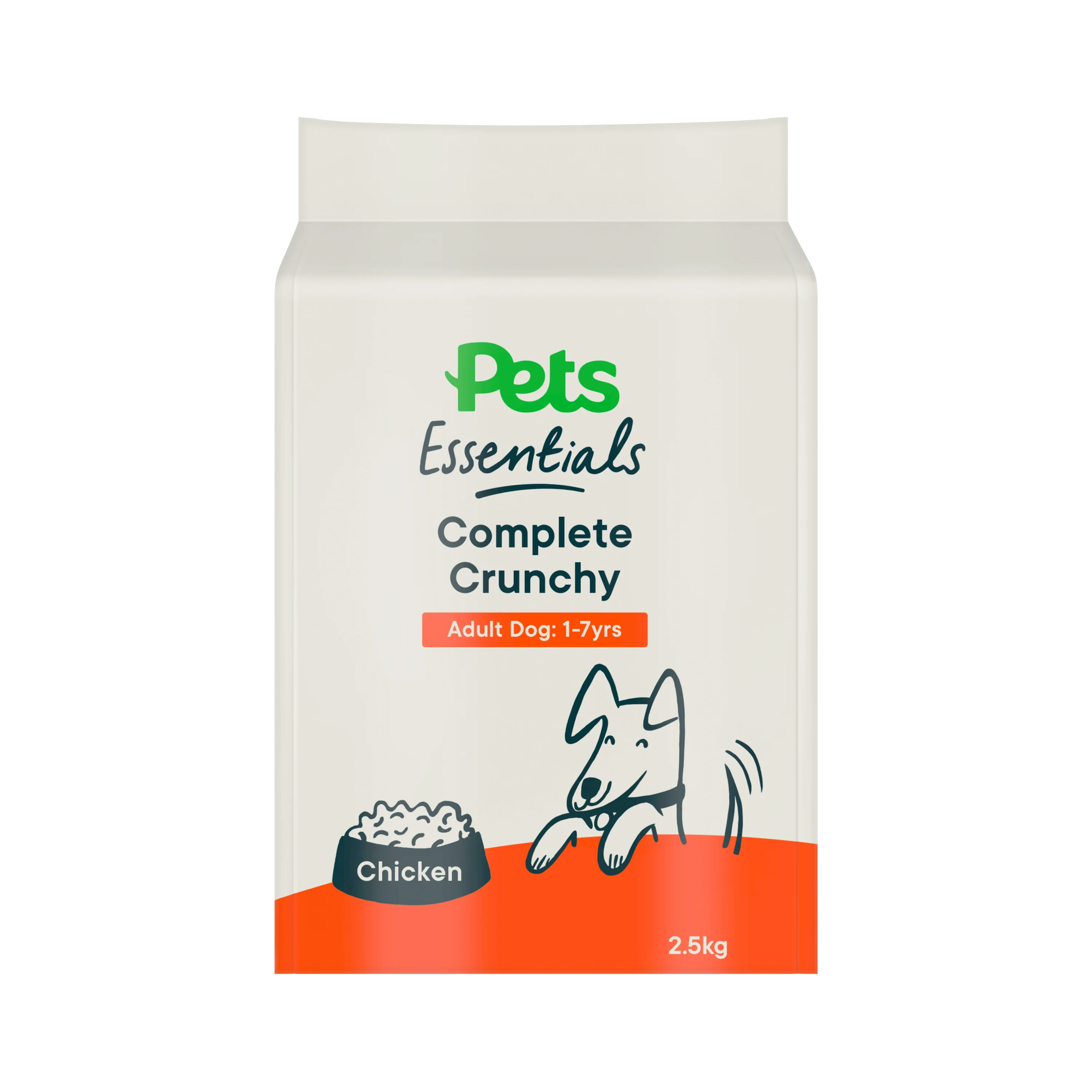 Traditional Pets Essentials Adult Dry Dog Food Chicken Veg 2.5kg Versatile