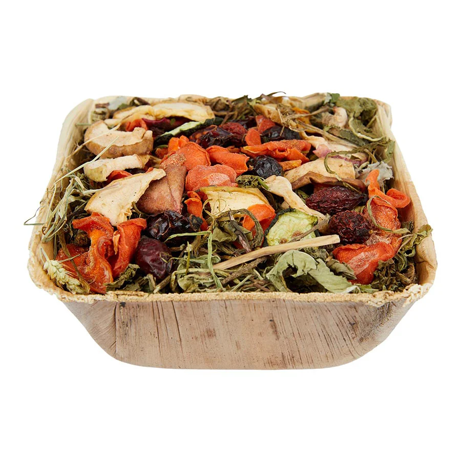 Fine Pets at Home Small Animal Treat Nettle， Raspberry Dandelion Salad Bowl 40g Powerful