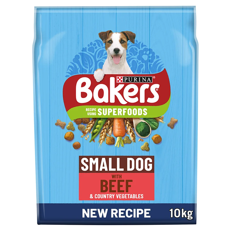 Smart Bakers Small Breed Adult Dry Dog Food Beef Veg 10kg Elegant
