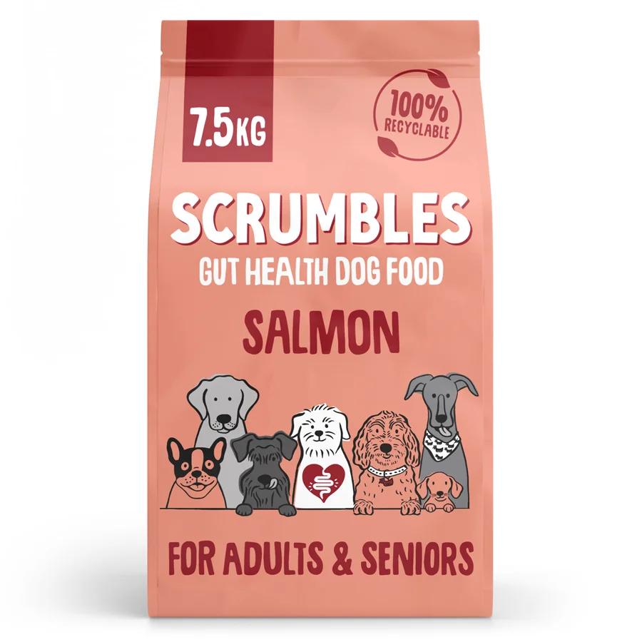 Trusted Scrumbles Grain Adult Senior Dry Dog Food Salmon 7.5kg Eco-Friendly