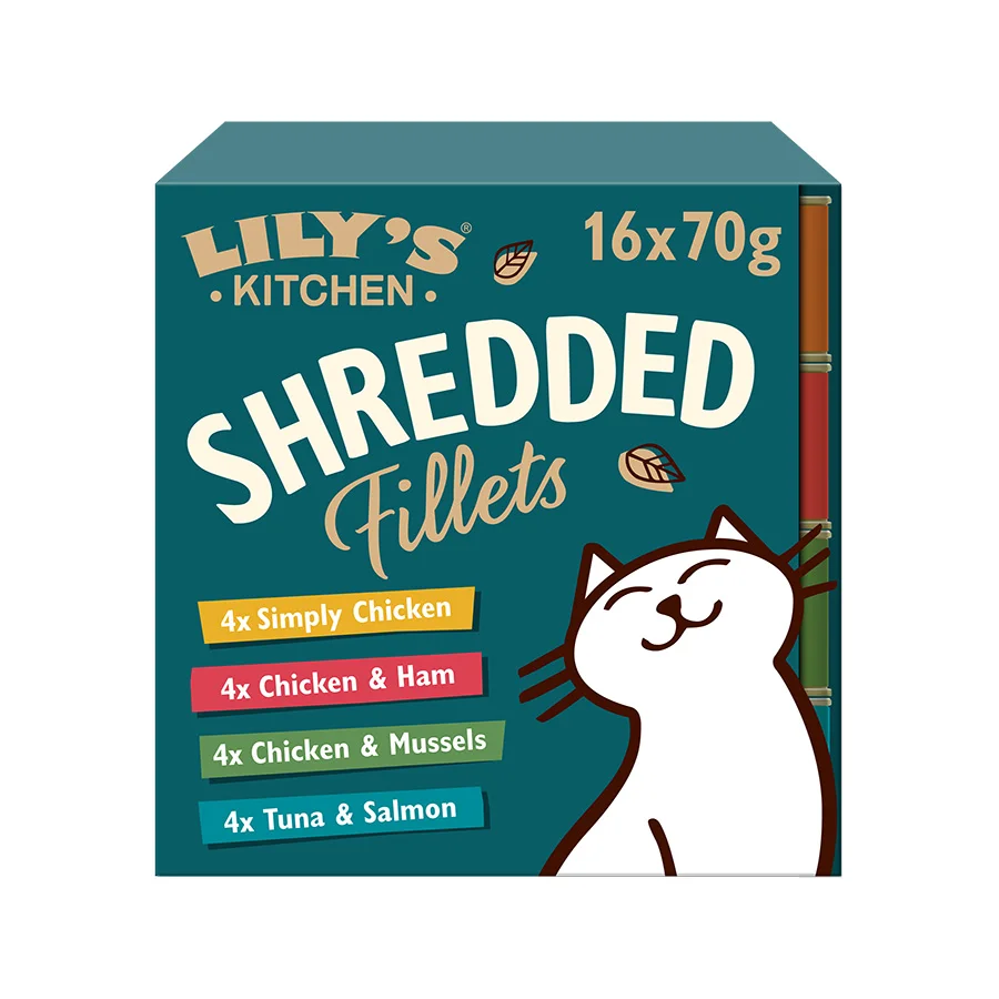 Quality Lily x27 s Kitchen Adult Cat Wet Food Shredded Fillets 16x70g Advanced