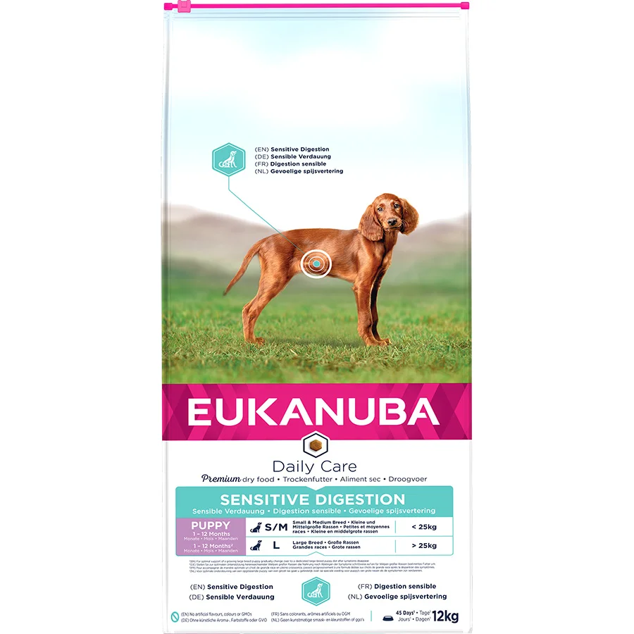 Convenient Eukanuba Daily Care Sensitive Digestion Puppy Dry Dog Food Chicken 12kg Optimized