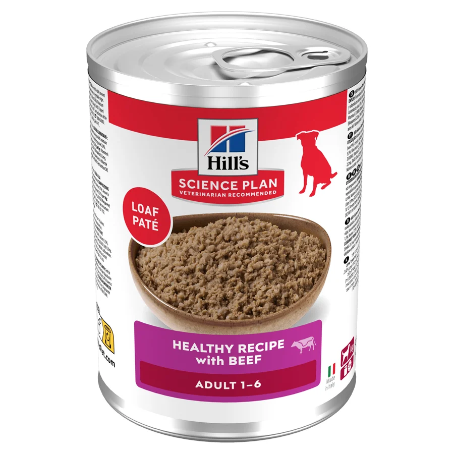 Enhanced Hill x27 s Science Plan Adult Wet Dog Food Beef 12x370g Long-Lasting