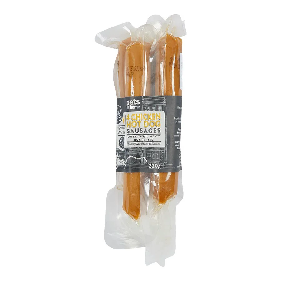 Crafted The Deli Dog Chicken Hot Dogs Dog Treats 220g Carefully Designed