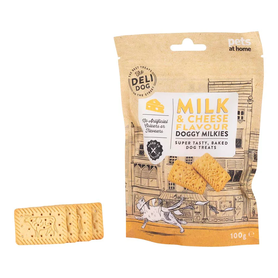 Practical The Deli Dog Milk Cheese Flavour Doggy Milkies Treats 100g Soft