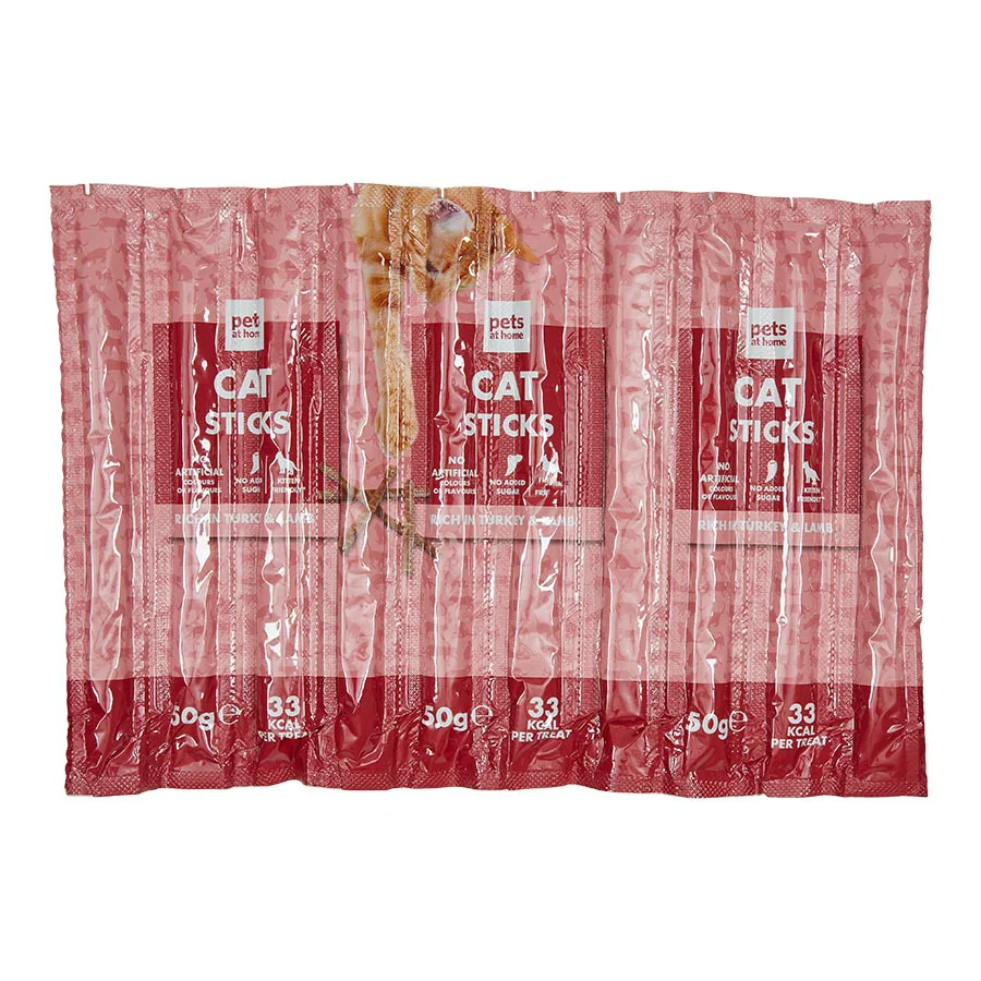Exceptional Pets at Home Cat Treat Sticks Turkey Lamb 10x5g Official