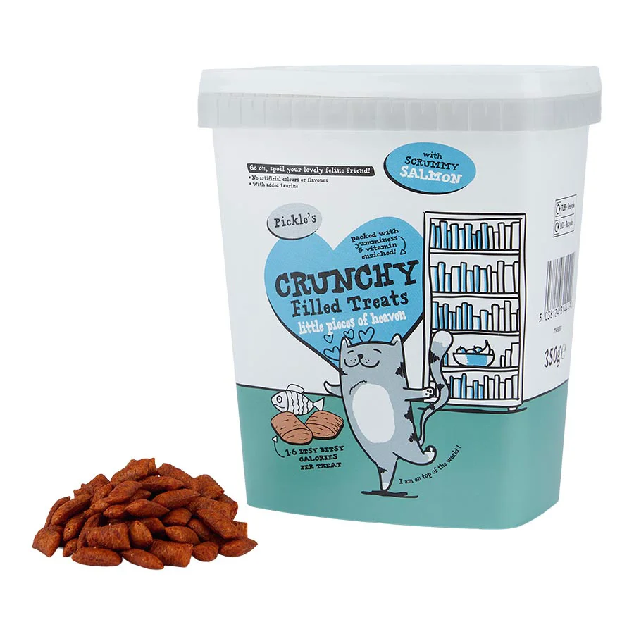 Responsible Pickle x27 s Crunchy Filled Cat Treats Salmon 350g Traditional
