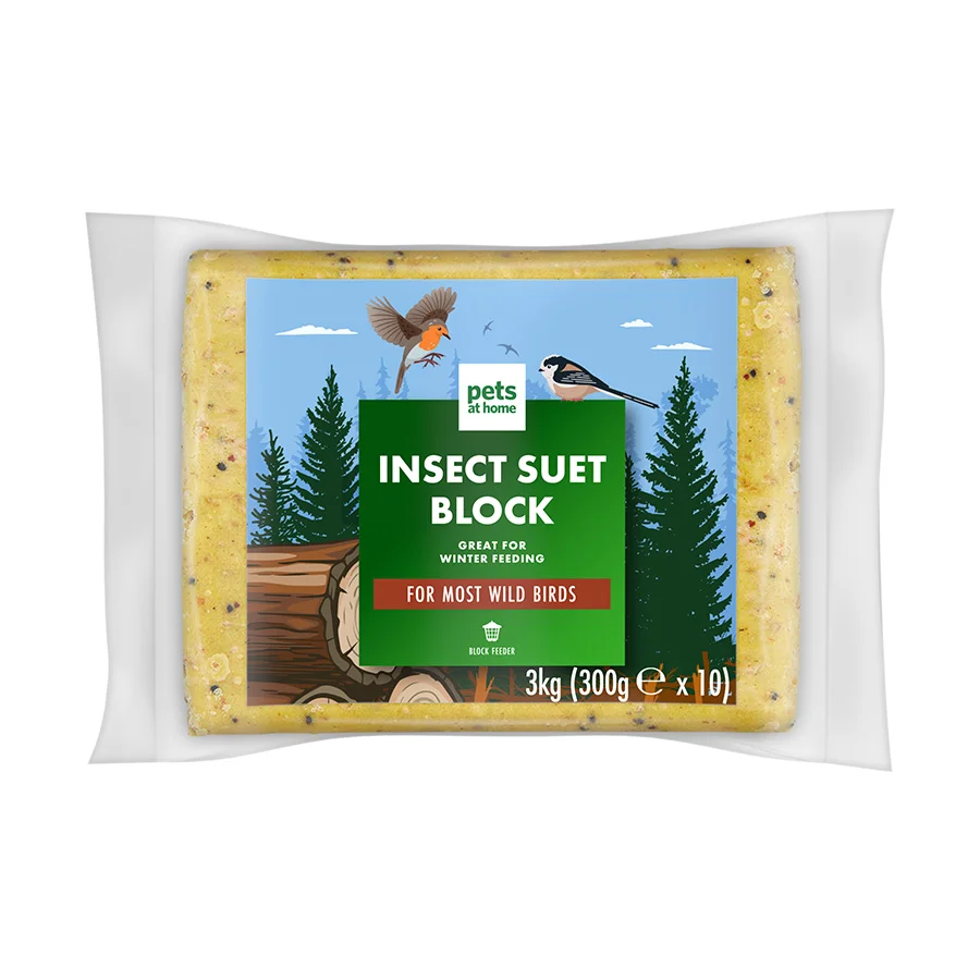 Proven Pets at Home Insect Suet Block Wild Bird Food 10x300g Healthy