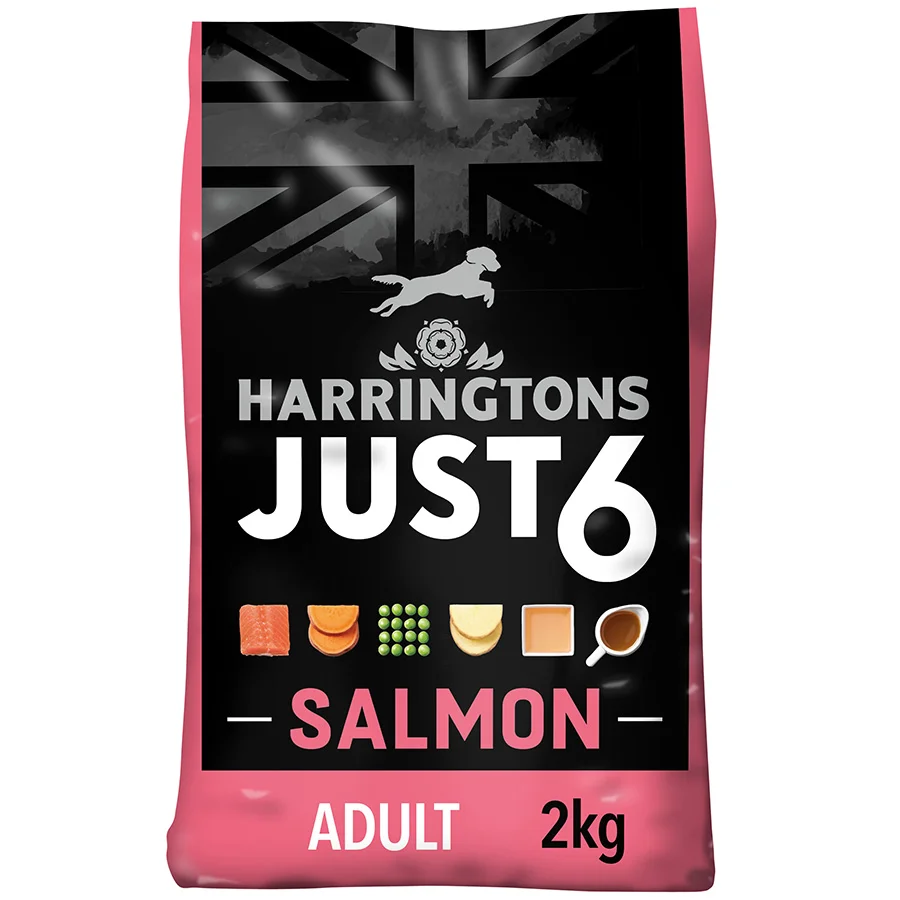 Sophisticated Harringtons Just 6 Complete Adult Dry Dog Food Salmon Potato Exclusive