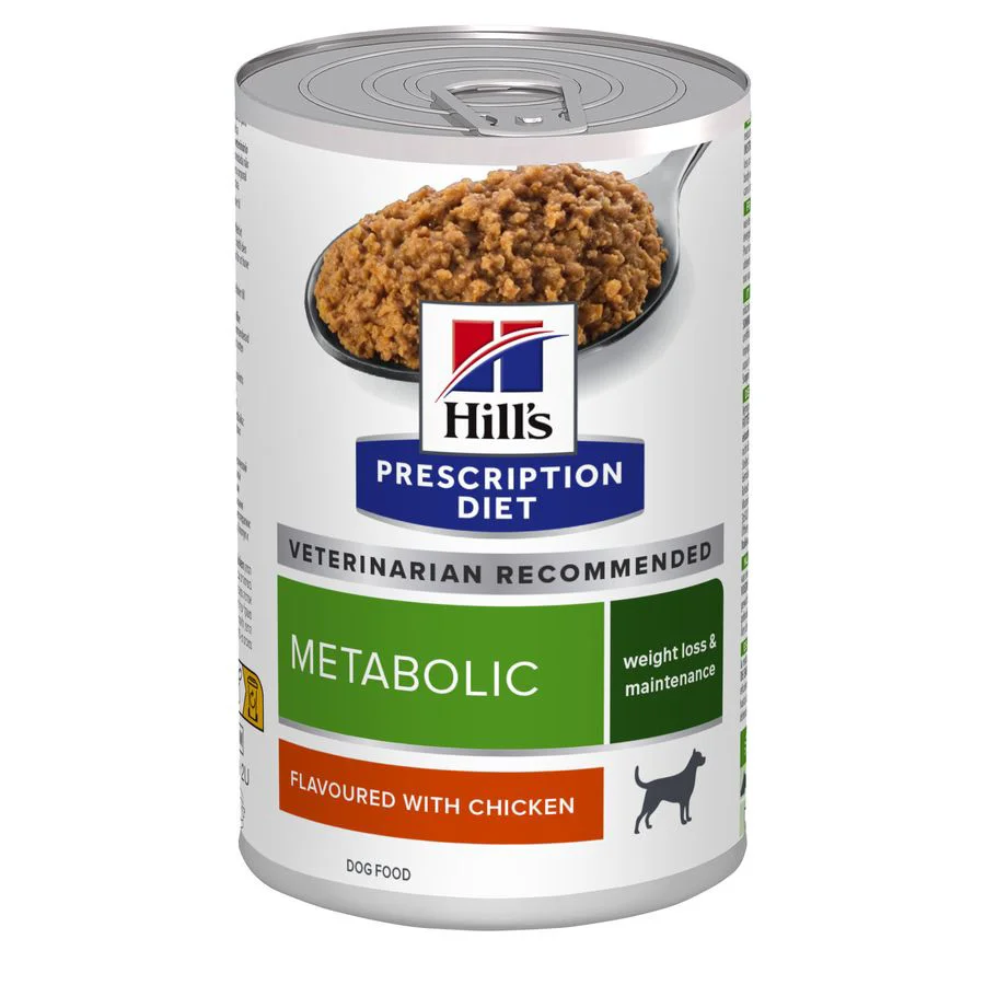 Premium Hill x27 s Prescription Diet Metabolic Weight Management Wet Dog Food Chicken 12x370g Breathable