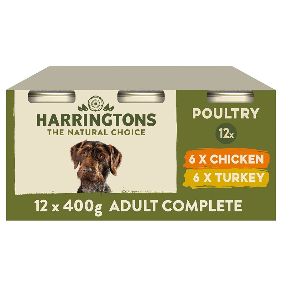 Verified Harringtons GF Complete Natural Wet Adult Dog Food 12x400g Refined