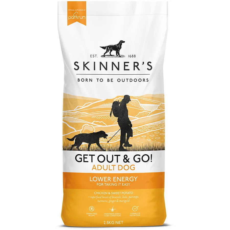 Green Skinner x27 s Get Out Go Lower Energy Adult Dry Dog Food 10kg Consistent