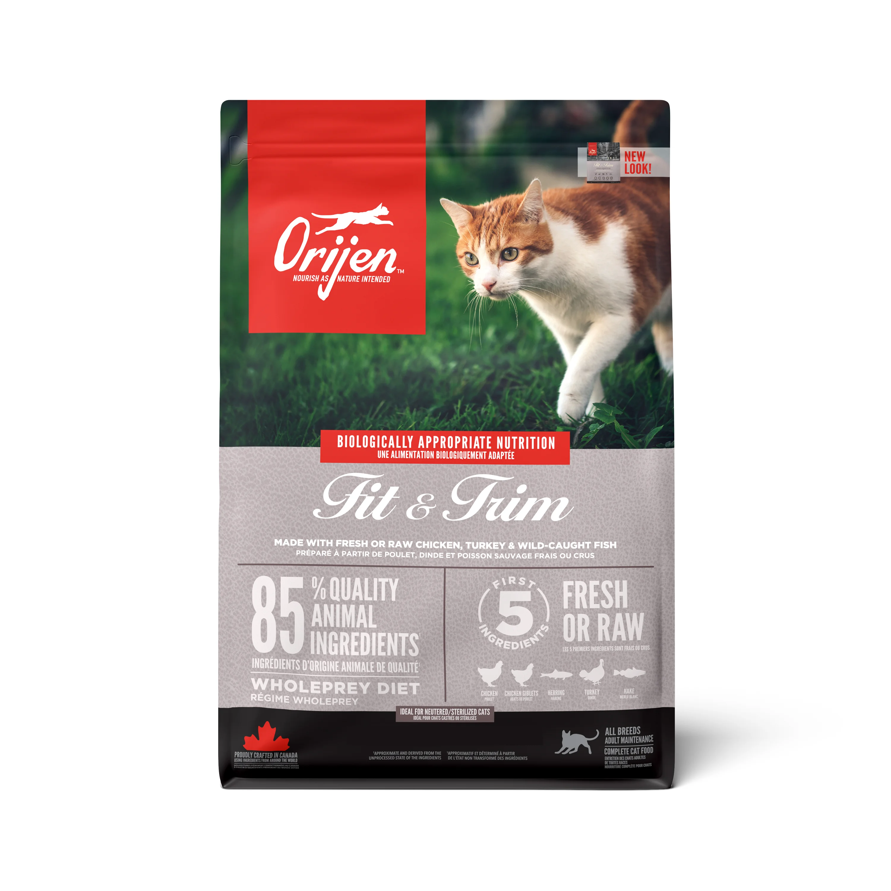 Exceptional ORIJEN Fit Trim Adult Dry Cat Food with Chicken Turkey Fish 1.8kg Fast