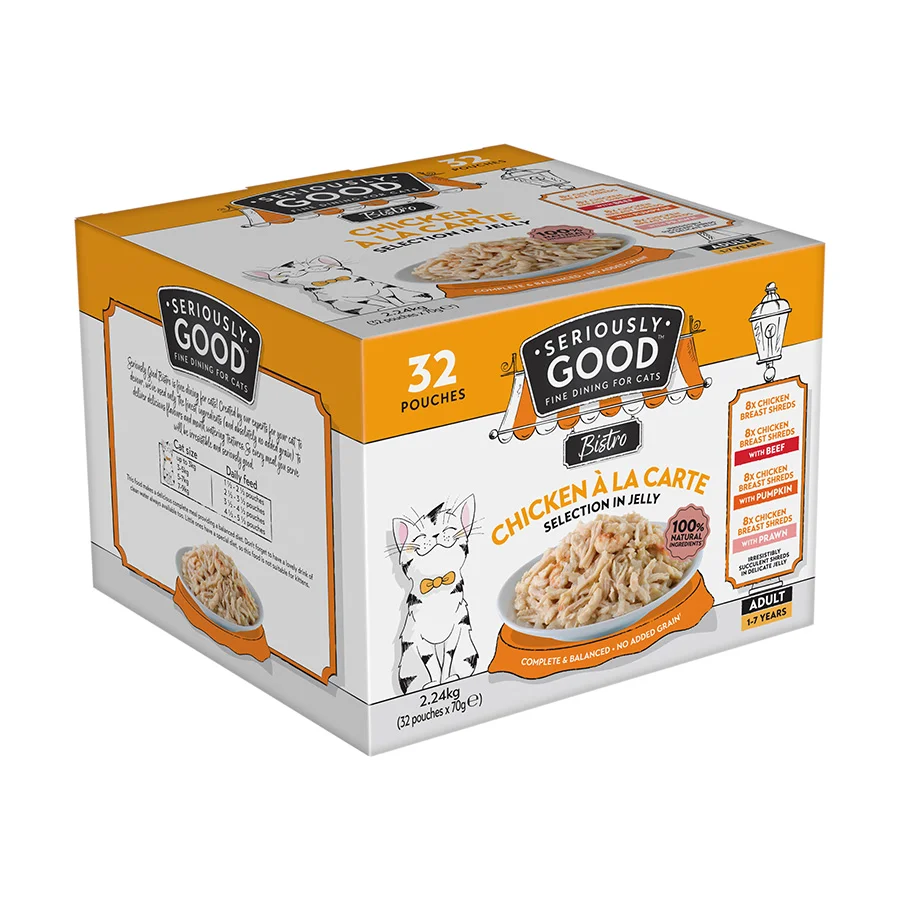 Verified Seriously Good Wet Adult Cat Food Chicken a la Carte Jelly Quality