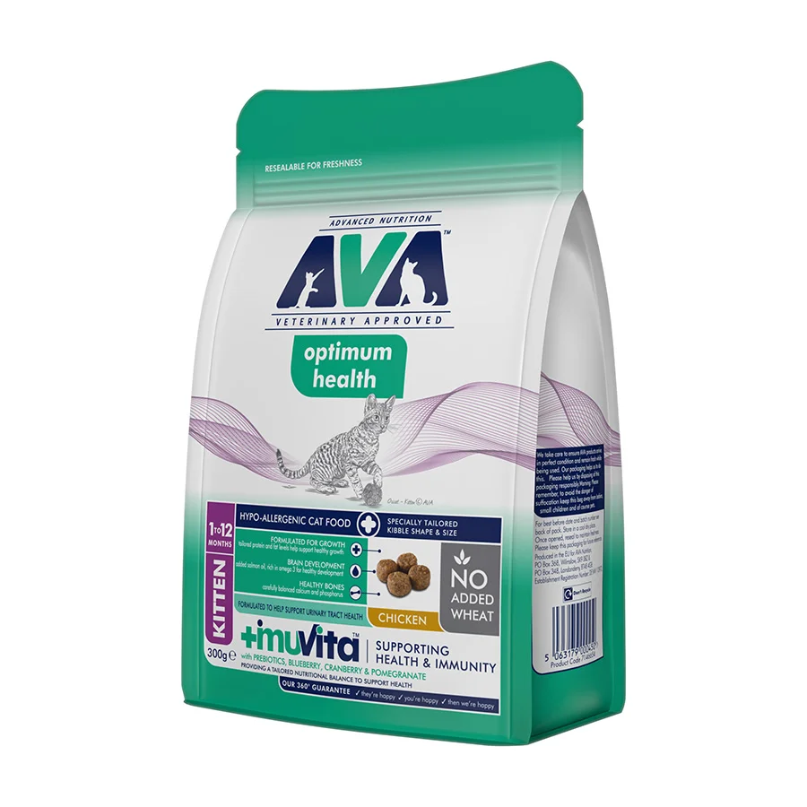 Powerful AVA Optimum Health Dry Kitten Cat Food Chicken Healthy