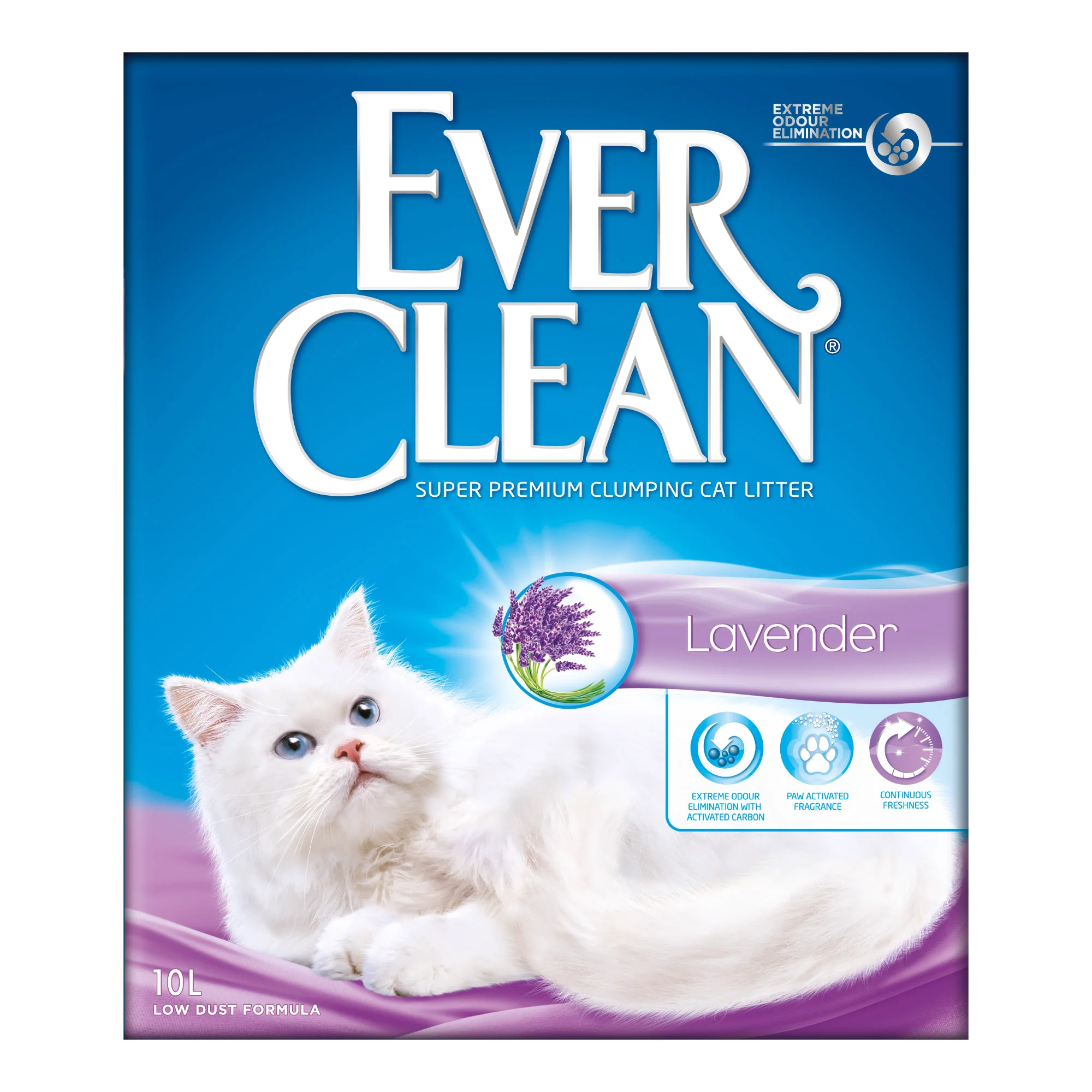 Unique Ever Clean Lavender Clumping Cat Litter 10L Environmentally Friendly